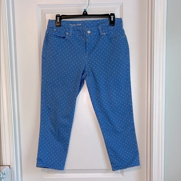 Talbots Polka Dot Signature Slim Crop Jeans - Picture 1 of 9
